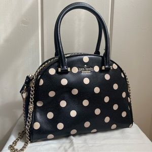 Kate Spade Black and Cream Polka Dot Crossbody Bag